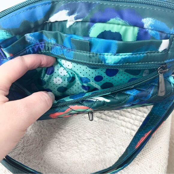 Lug Switch Convertible Crossbody in Mystic Bloom Forest RFID protection - Picture 5 of 12